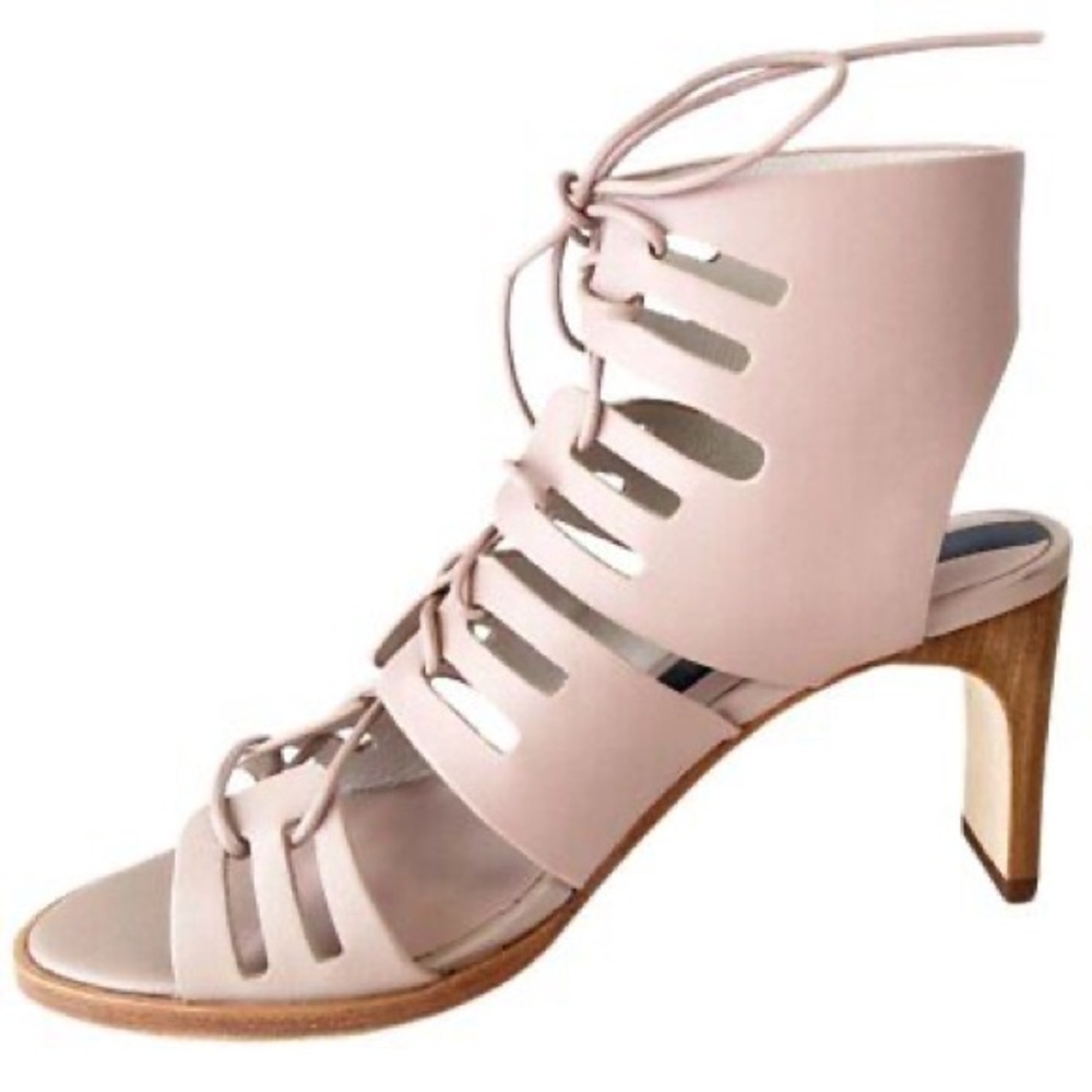 Matt Bernson Blush Pink Strappy Lace-Up Heels